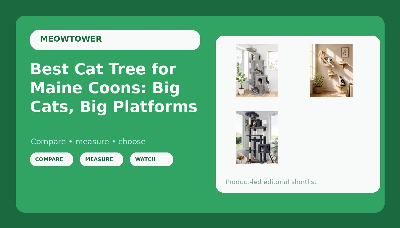 Best Cat Tree for Maine Coons: Big Cats, Big Platforms - MeowTower review with measurements and honest opinion