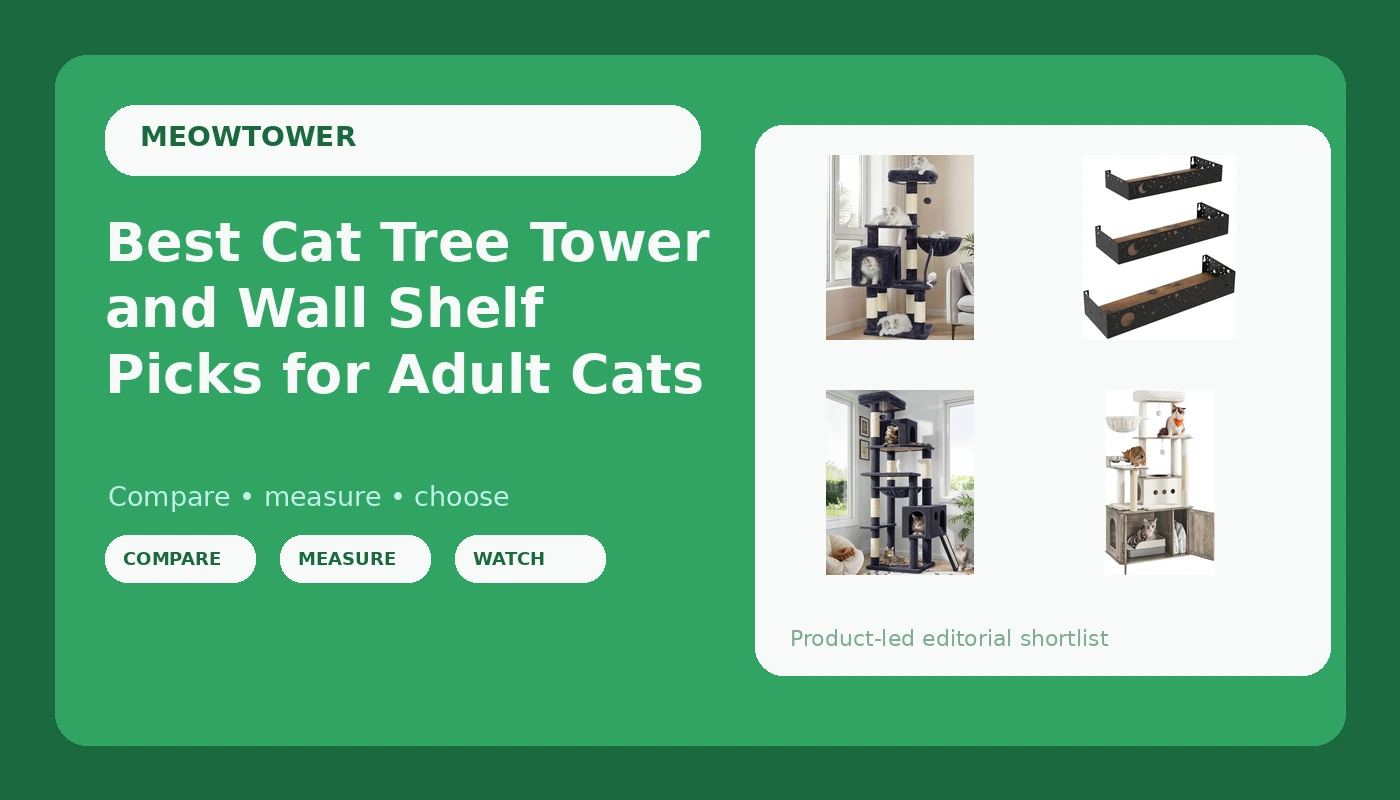 Best Cat Tree Tower and Wall Shelf Picks for Adult Cats