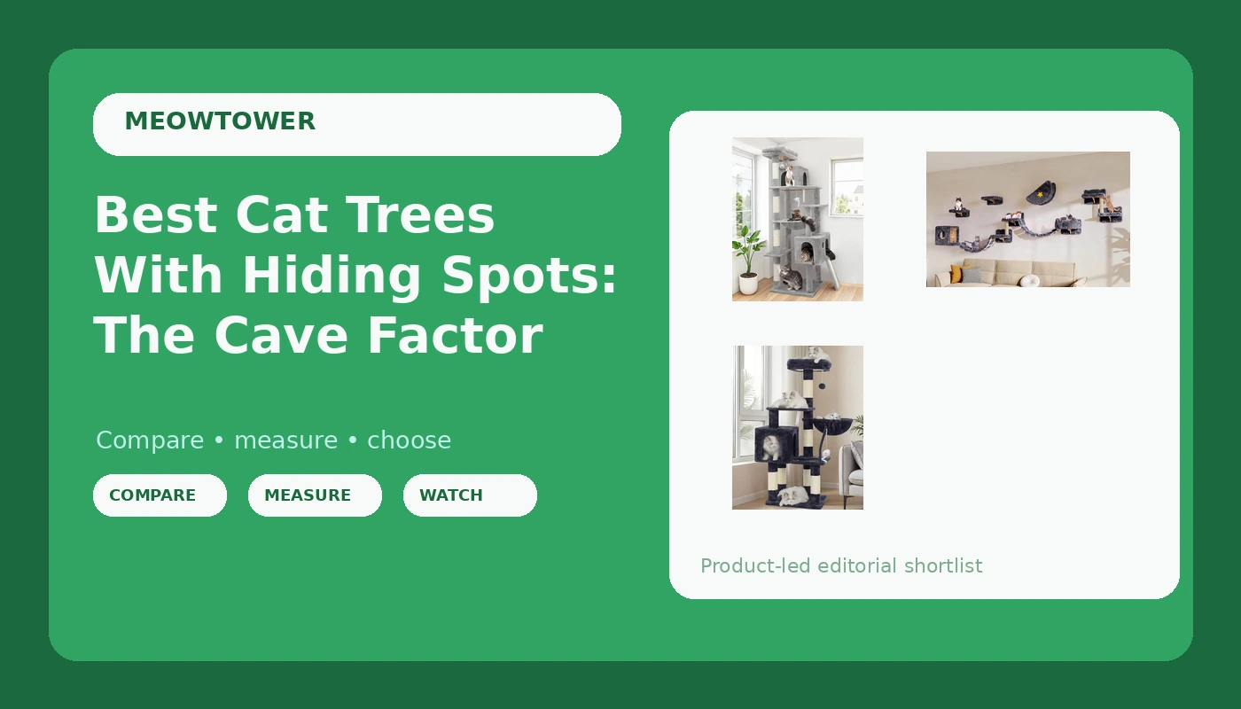 Best Cat Trees With Hiding Spots: The Cave Factor - MeowTower review with measurements and honest opinion