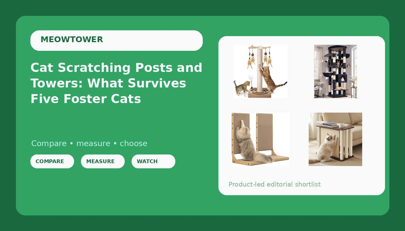 Cat Scratching Posts and Towers: What Survives Five Foster Cats