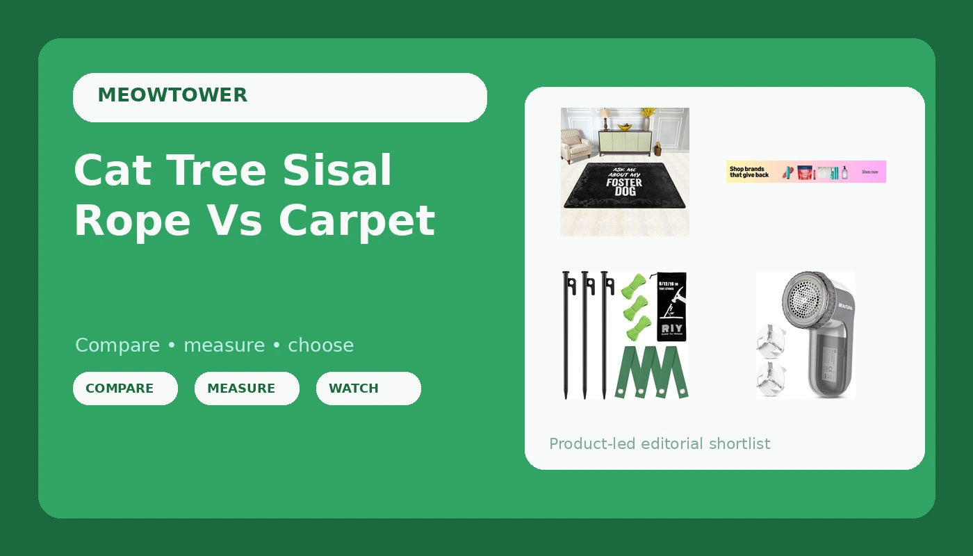 Cat Tree Sisal Rope Vs Carpet - MeowTower review with measurements and honest opinion
