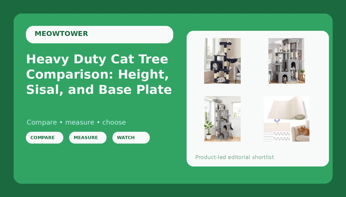 Heavy Duty Cat Tree Comparison: Height, Sisal, and Base Plate