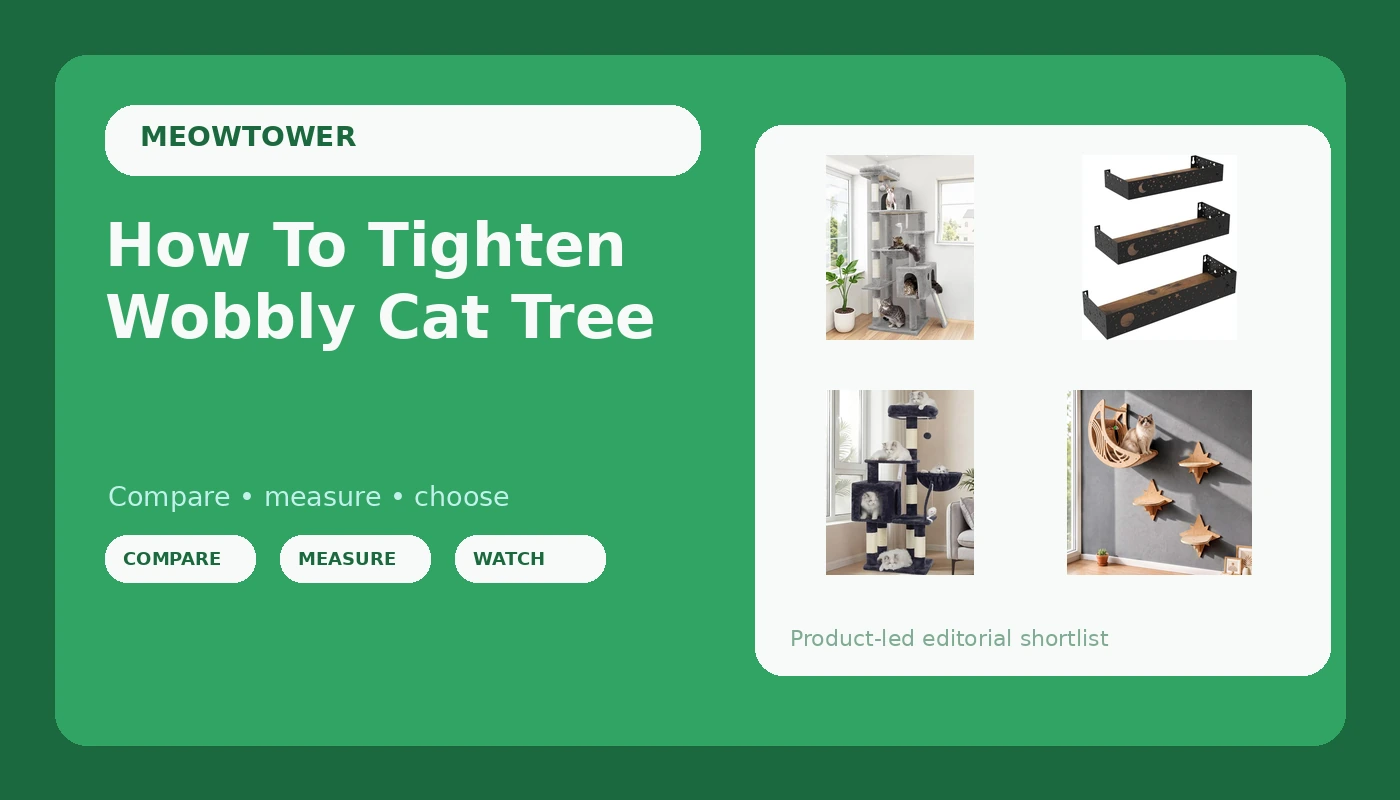 How To Tighten Wobbly Cat Tree - MeowTower review with measurements and honest opinion