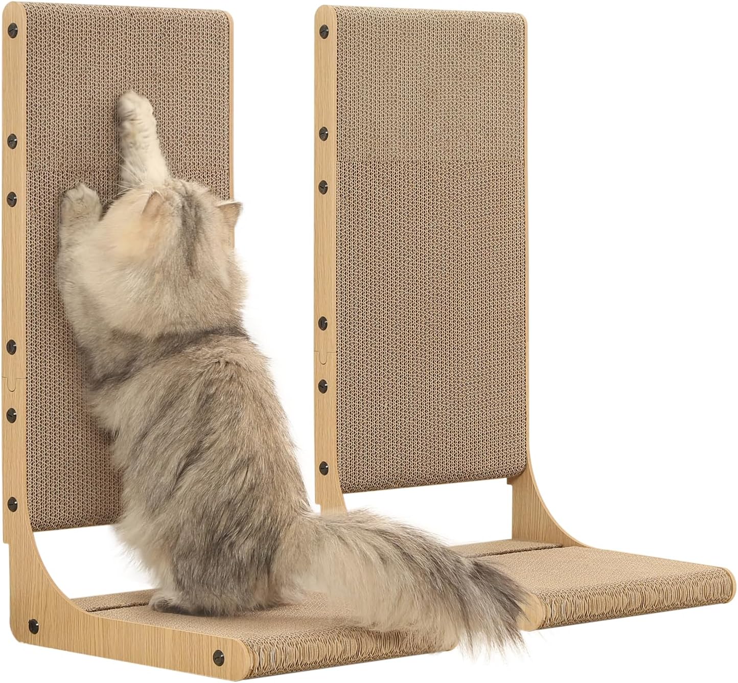 Zakkart 2-Pack L-Shaped Cat Scratching Board, Cardboard, 25.6 inch Tall (L)
