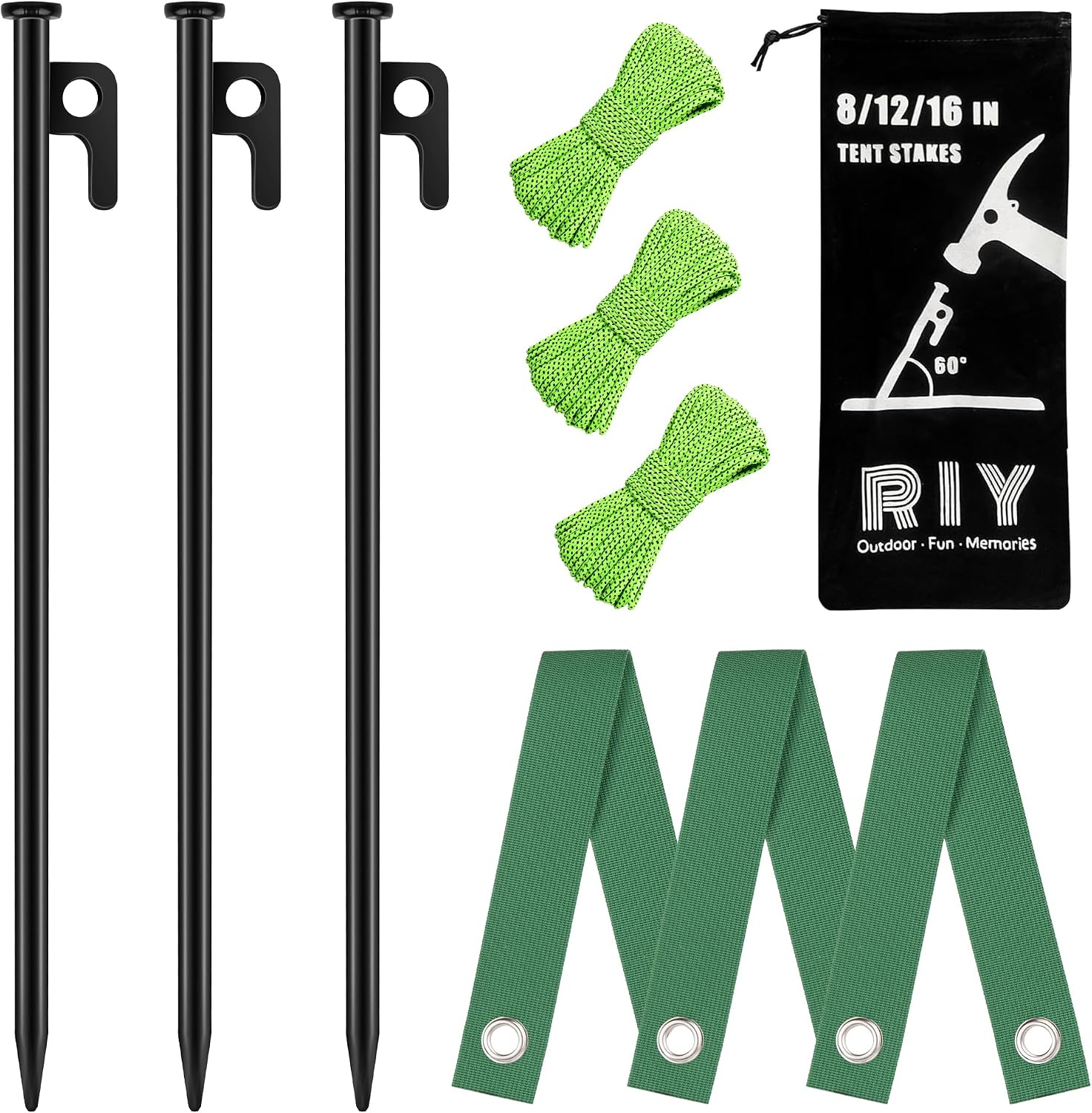 Heavy Duty Tree Stakes and Supports Kit for Leaning Tree Against Bad Weather Plant Support Stakes for Outdoor Plants 3 Pack : Patio, Lawn & Garden
