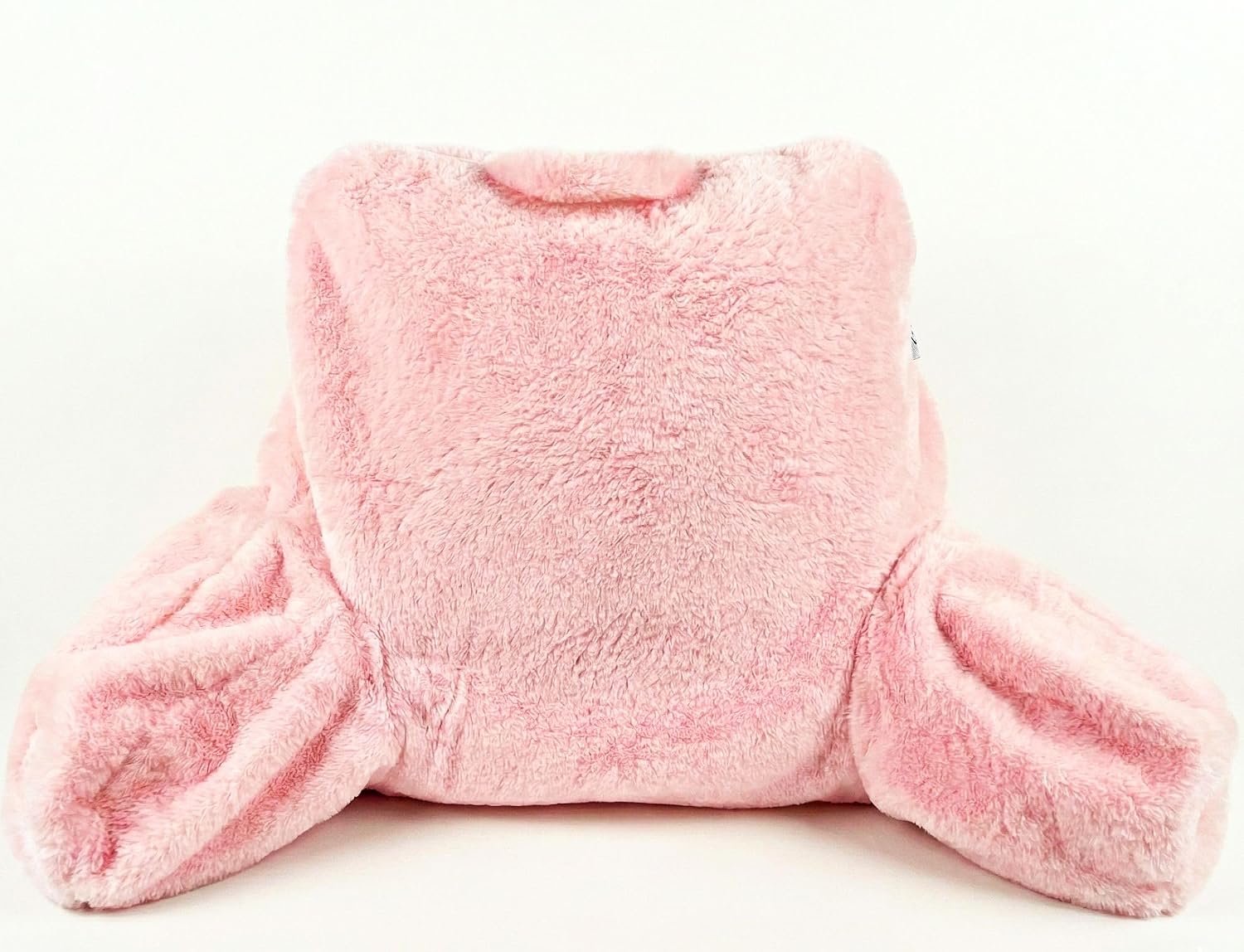 ComfortSpa Reading Pillow Replacement Cover, Faux Fur Pink, 19 inch