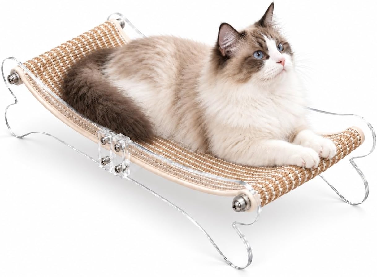 22.6" Acrylic Sisal Cat Scratcher Bed for Indoor Cats Scratching Board